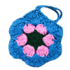 Blue Crochet Mini Keychain